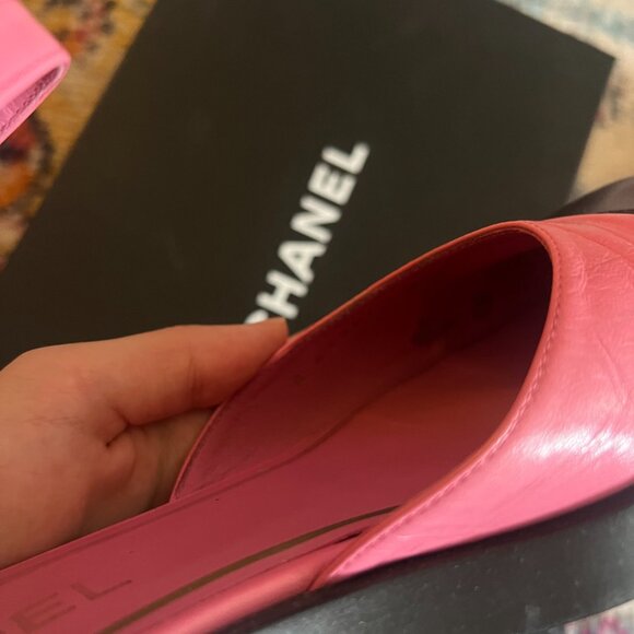 Authentic Chanel 2023 Interlocking CC Logo D'Orsay Flats - Picture 7 of 15